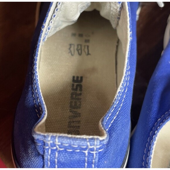 Converse Blue Canvas Low Top Sneakers Size 7 Classic Vintage Style Chuck Taylor - Picture 10 of 13